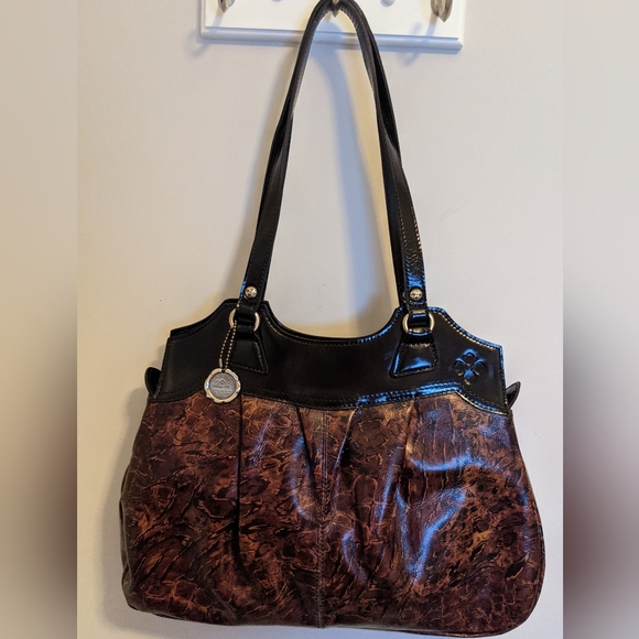 NWT Patricia Nash Leather Animal Print Bag & Matching Wallet w/10 yr Ann… - Picture 3 of 16